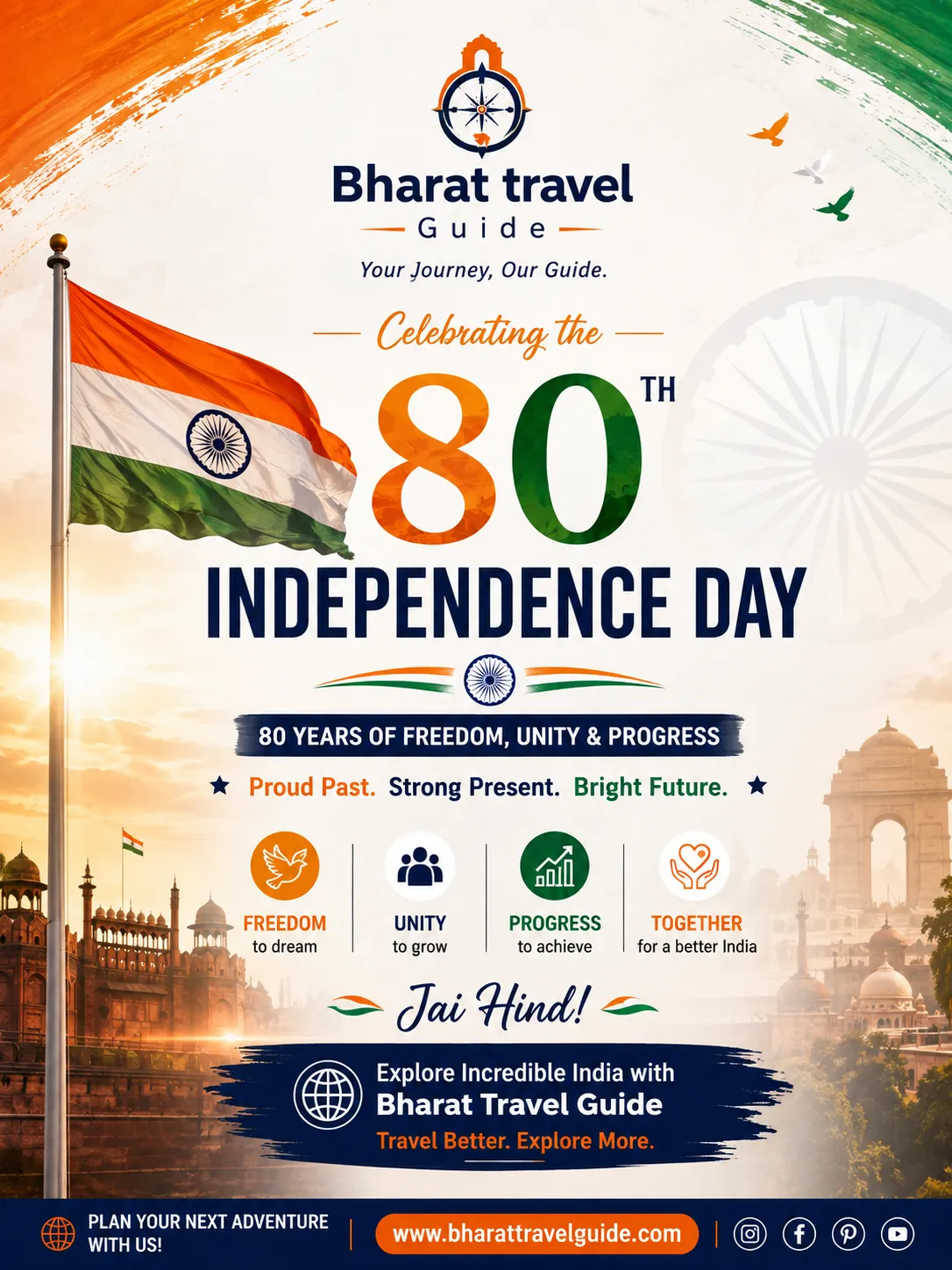 80th Independence Day of India (2026): Red Fort Parade, Theme, History & Travel Guide
